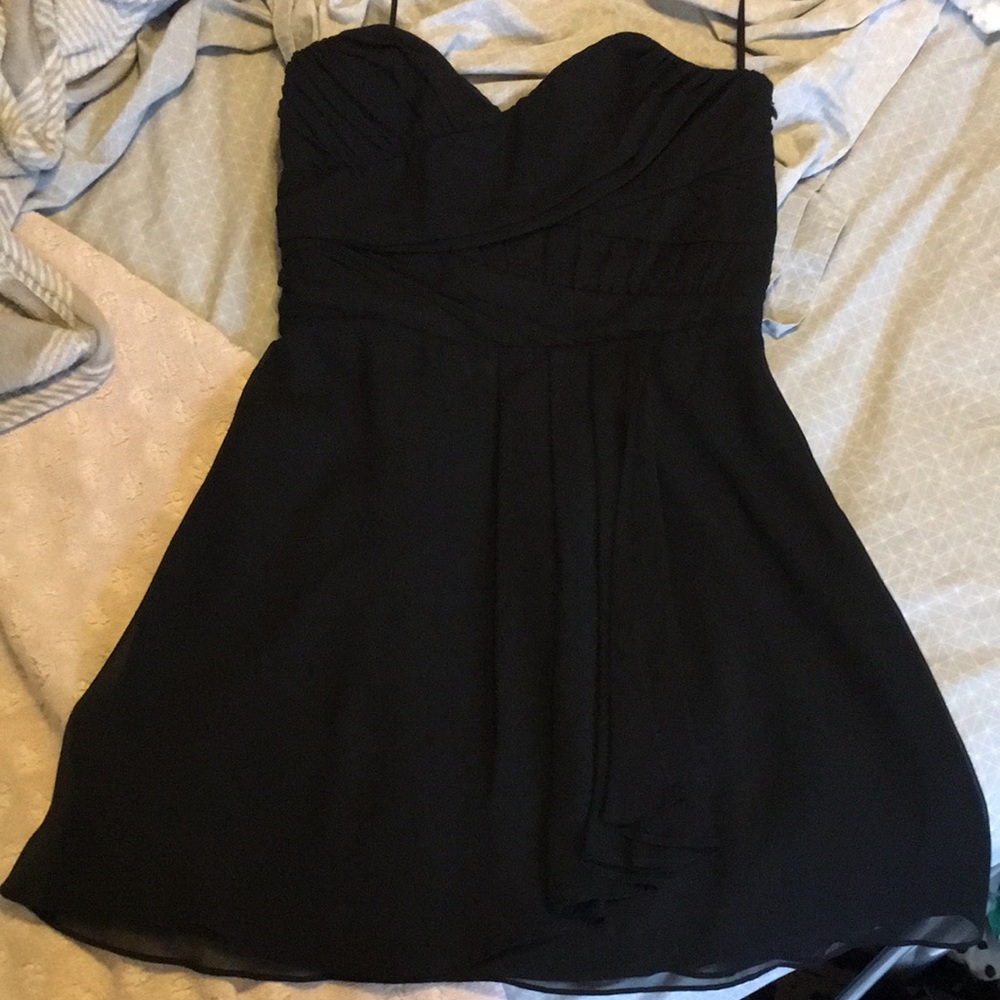 Express strapless black mini dress